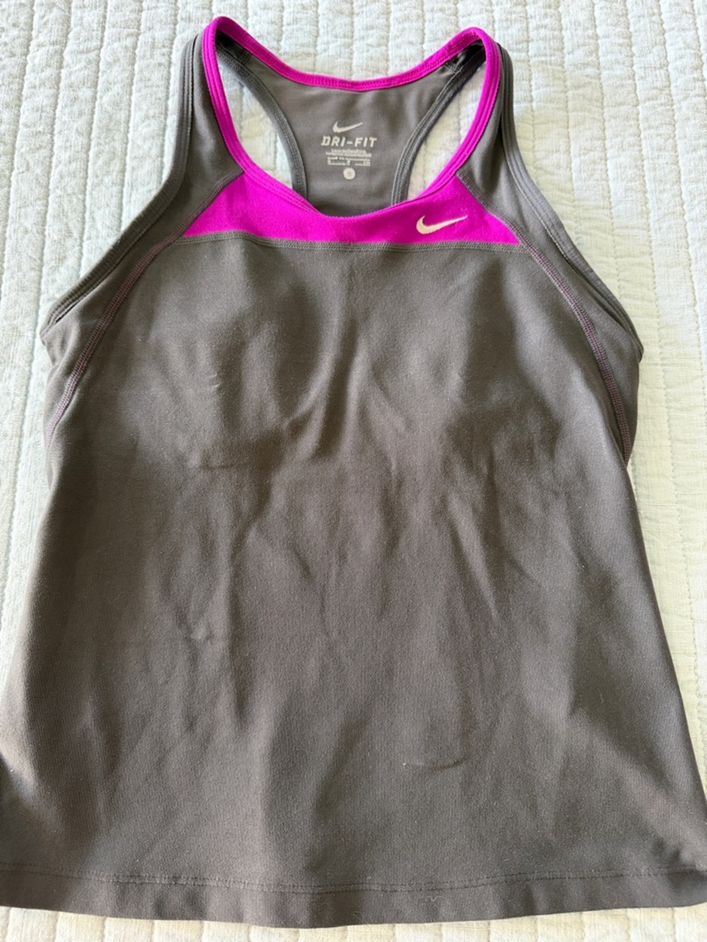 Nike Gray Tank with Pink Accents